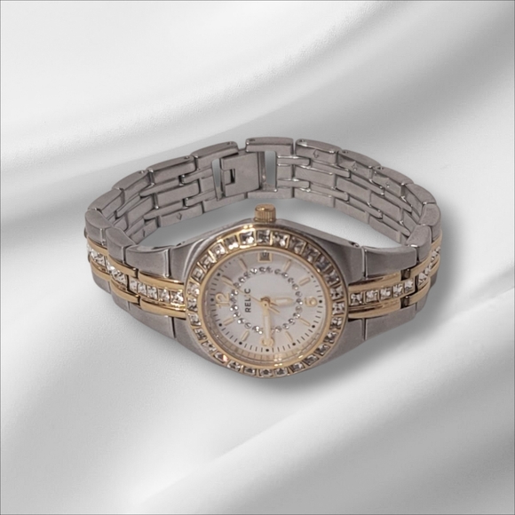 Relic Accessories - FINAL PRICE/Relic By Fossil Women's Queens Court Stainless Steel Crystal Watch